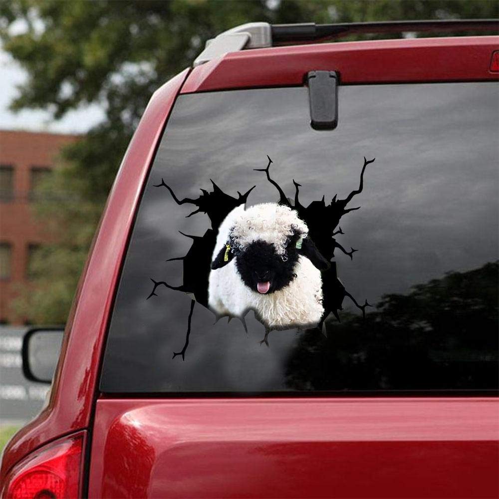 Autocollants Muraux En Forme De Mouton - Design Réaliste 3D - Pour Voiture, Mur, Frigo
