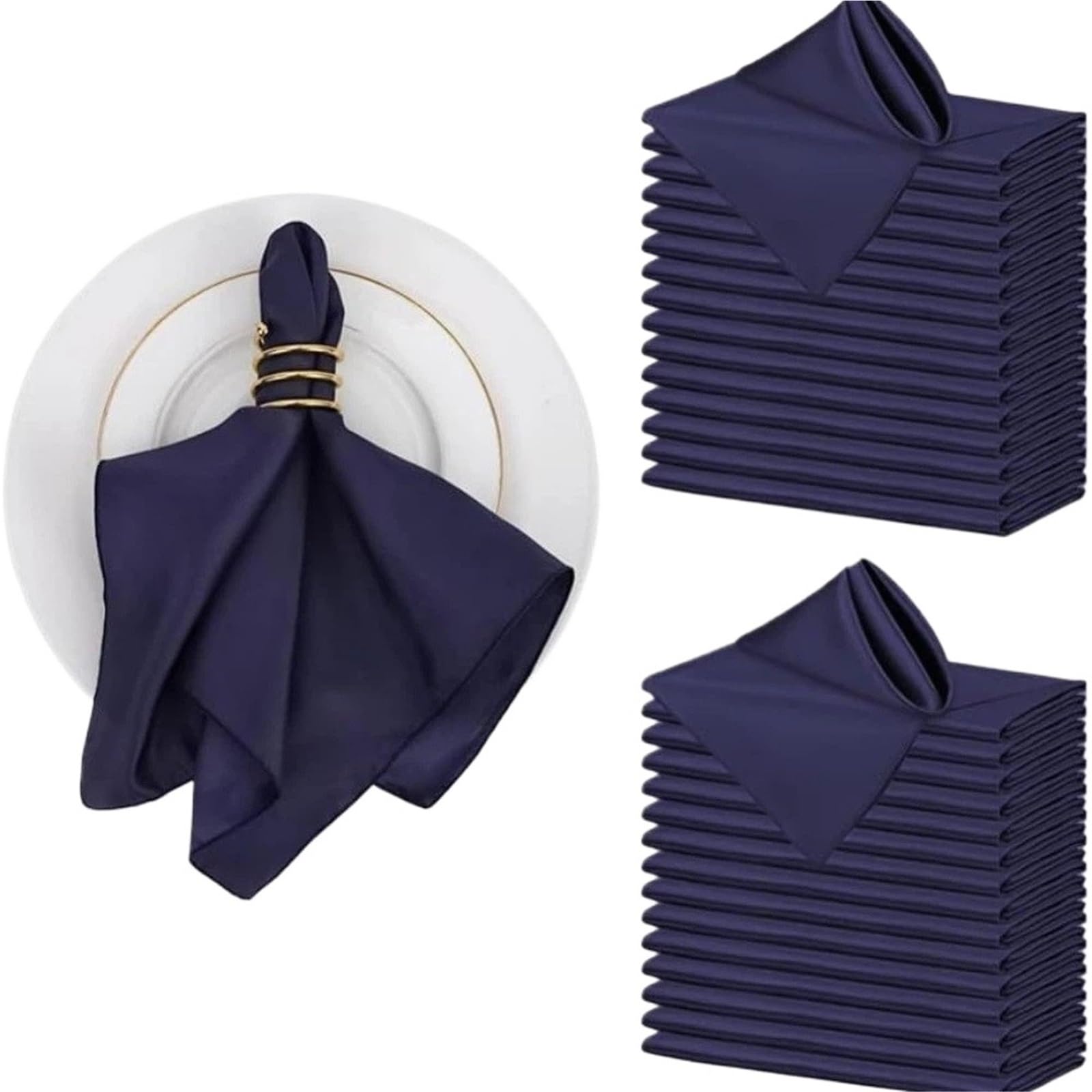 Cloth Napkins 10pcs 30x30cm Silky Satin Napkin Smooth Square Dinner Napkins Solid Color Table Birthday Party Decor