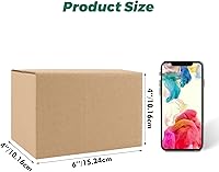 Vista 46 de Mat Board Center, 7x5x4 Inches Shipping Boxes for Mailing Moving Packaging, 25 Pack Corrugated Cardboard Boxes for Small Business, Kraft