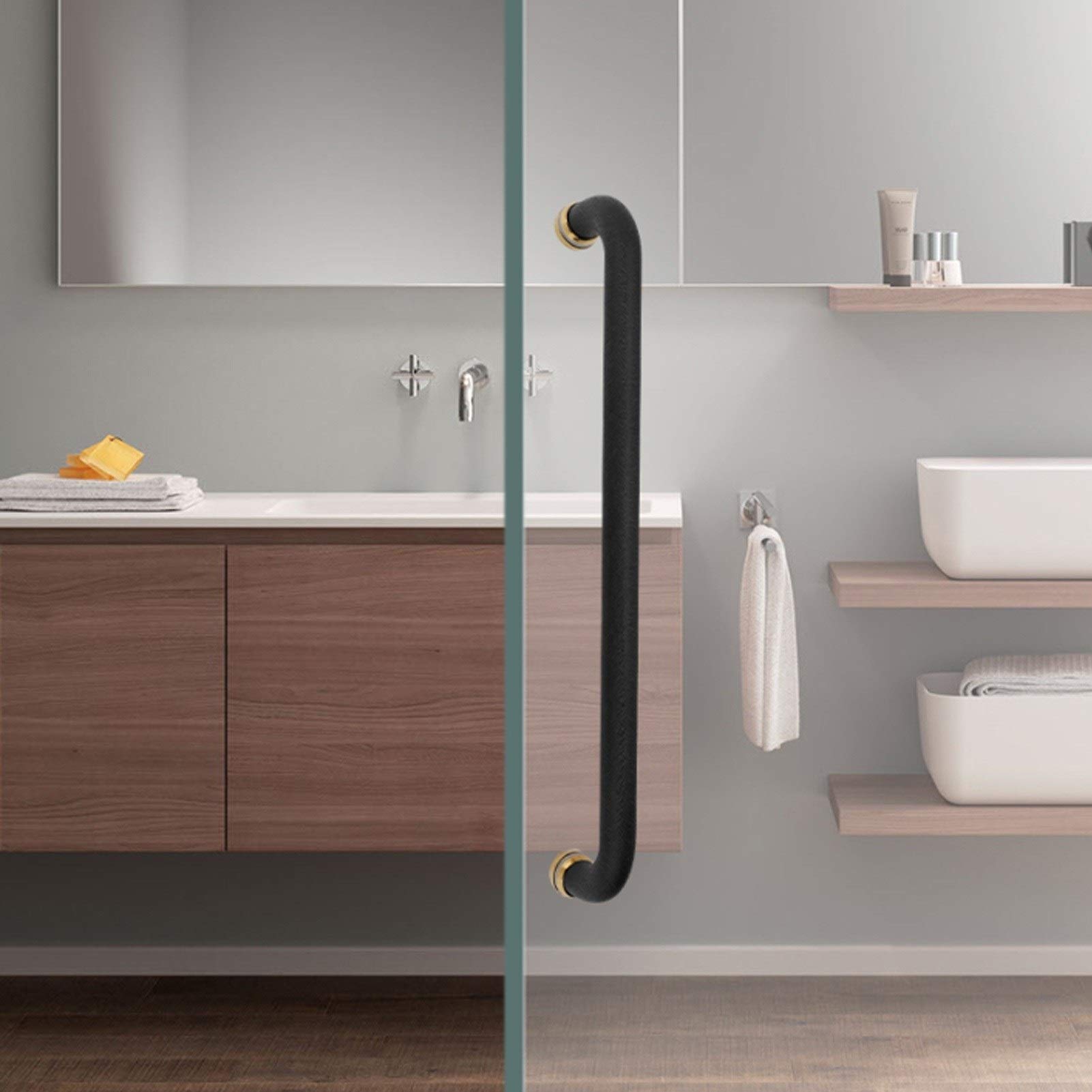 Manija de puerta de vidrio antioxidante para solucionar los repuestos rotos del baño
