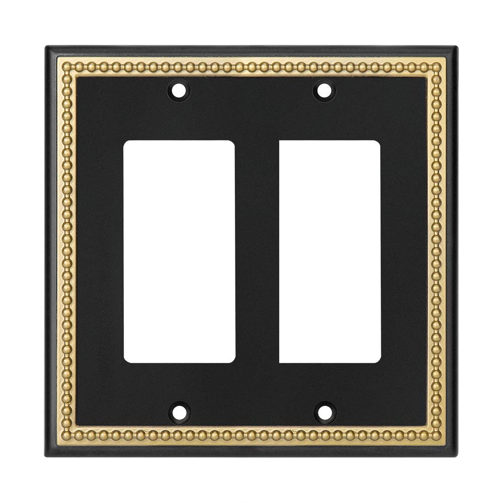 Pearled Wall Plates - Black & Dark Golden -9 Pearled Wall Plates - Black & Dark Golden -9