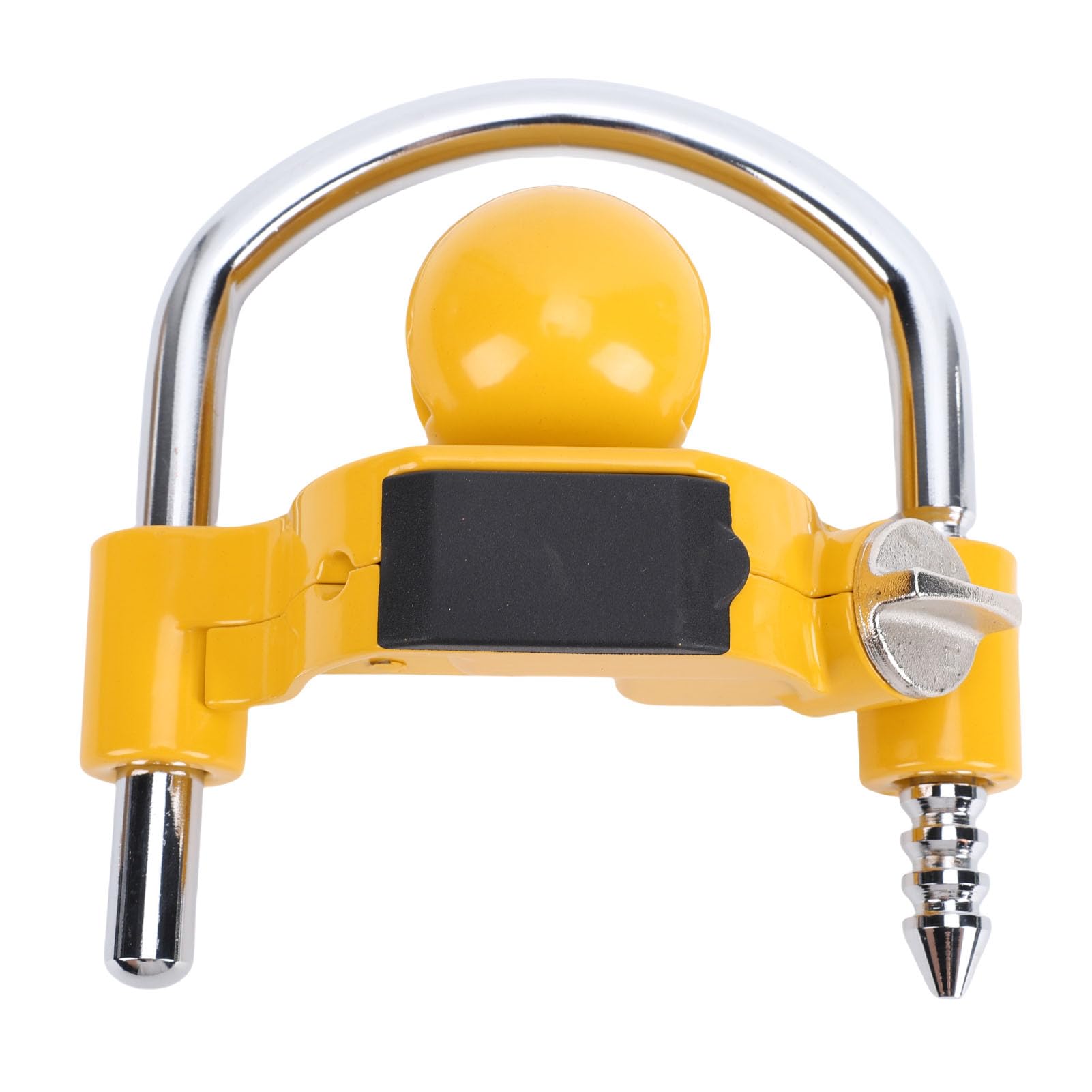 Verrou de coupleur universel antivol robuste pour attelage de remorque avec mot de passe à 4 chiffres pour attelage de remorque de camping-car, protection de sécurité jaune