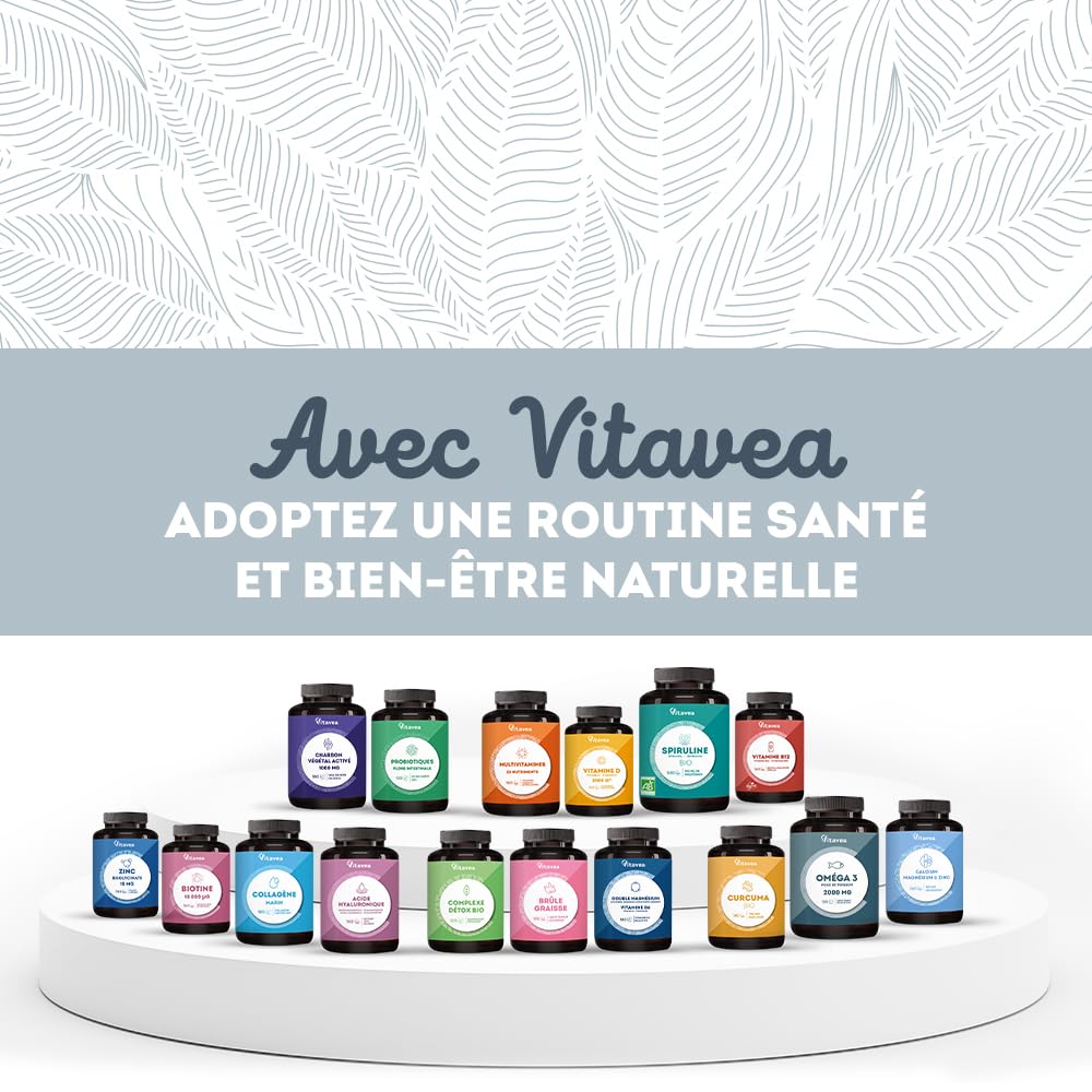 Omega 3 Huile de Poissons Sauvages 2 000mg - 4 mois - Haute concentration en EPA (1 000mg) et DHA (500mg) - Soutien des fonctions cognitives et visuelles - Fabriqué en France - Vitavea