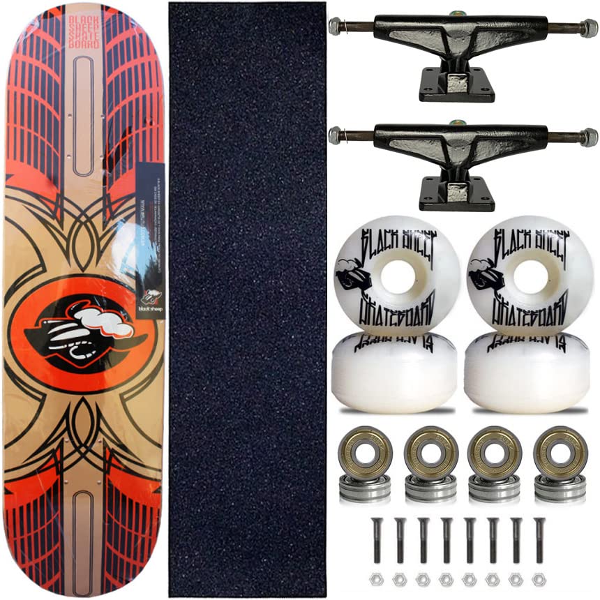 Skate Profissional Completo Shape Black Sheep 8.0 Tag Orange