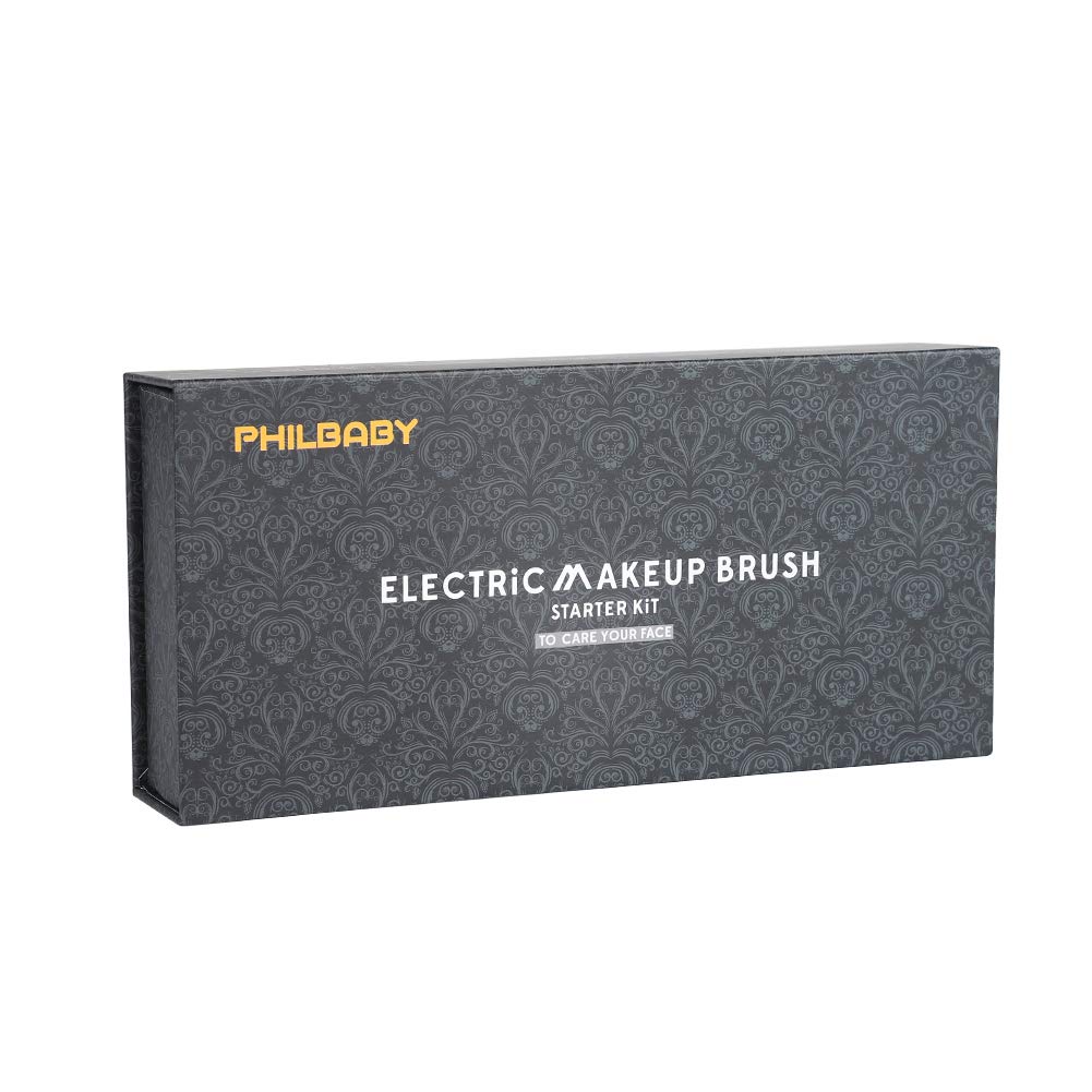Pinceau de maquillage électrique, pinceau de maquillage rotatif à 360 degrés avec fond de teint et pinceau pour le visage