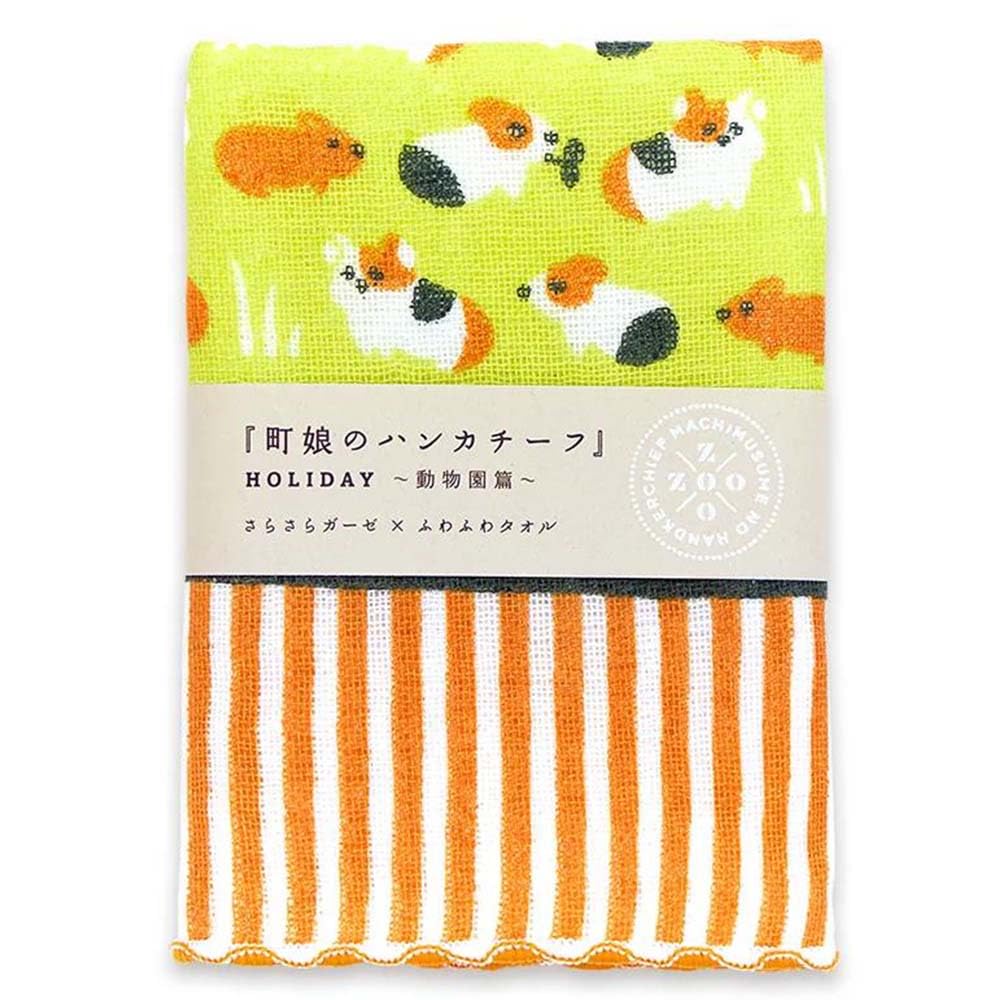 Amazon.co.jp: ミヤモトタオル 宮本 ハンカチ 町娘のハンカチーフ~動物