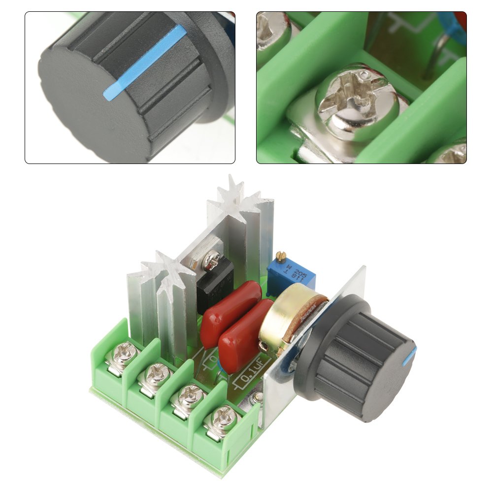 Keenso Drehzahlreglerplatine 2000W AC 50-220V 25A – PWM Spannungsregler Für Motoren, Heizungen & Lampen