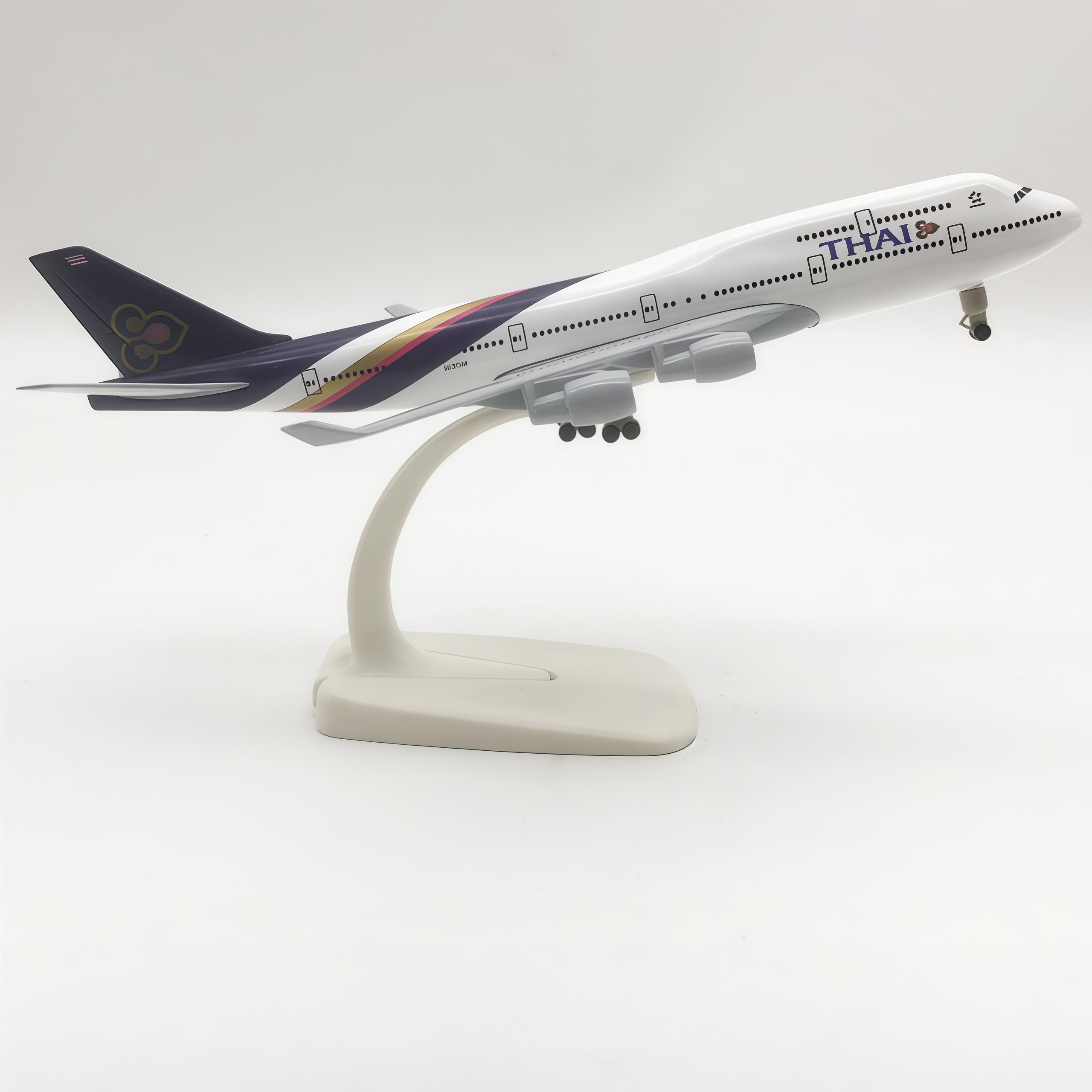 LGSRSNXHTX 1/300 Diecast Metal Airplane Model with Stand Thai B747 Plane Model for Adult Aviation Gifts,Desktop Display Airplane Ornament