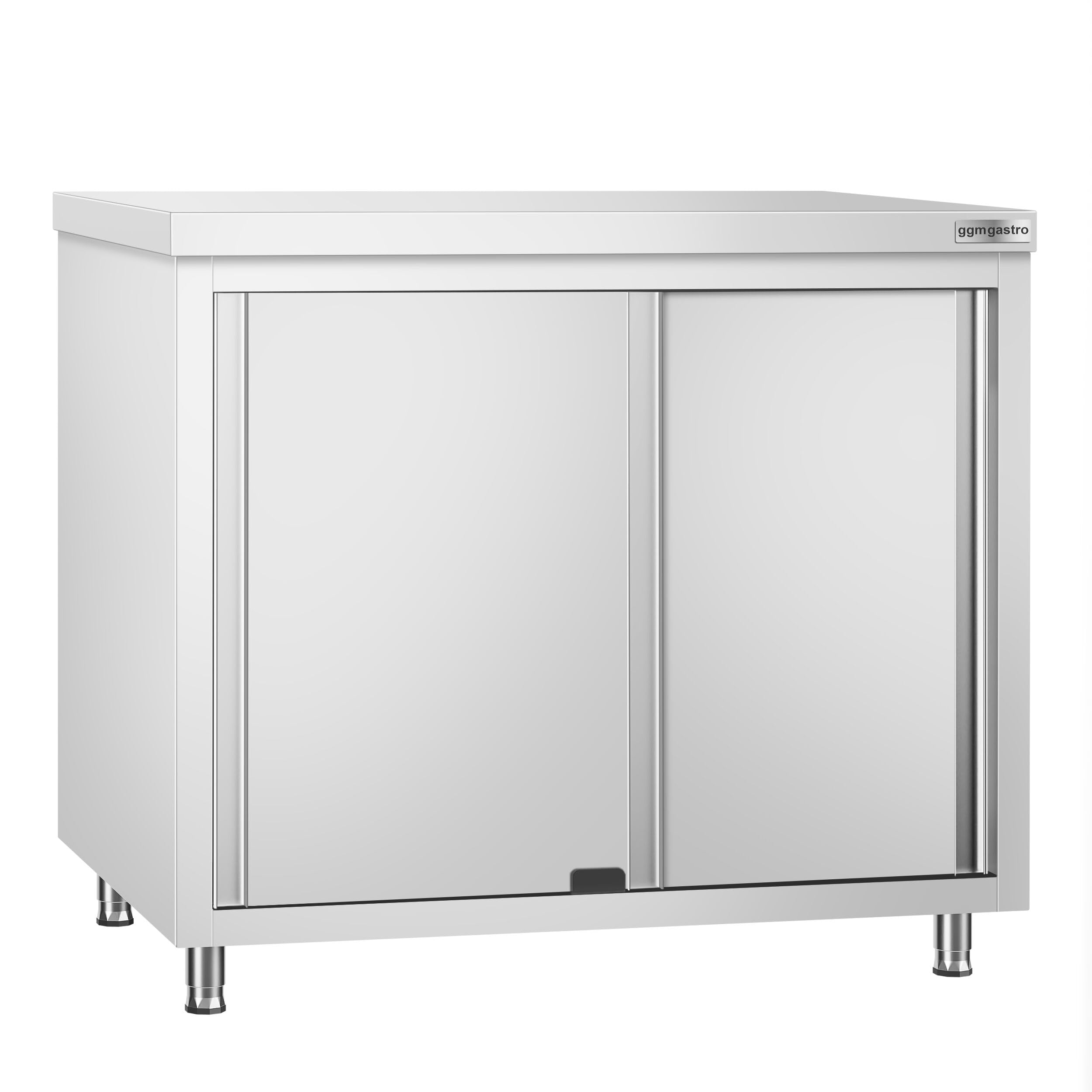 GGM Gastro | ADK107 | Edelstahl Arbeitsschrank PREMIUM - 1000x700mm - mit Durchreiche