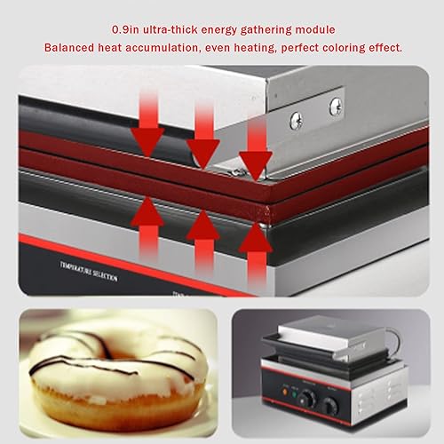 Miniatura 5 de Máquina para hacer donas, 110 V para el hogar, máquina de donas de cinco rejillas para hacer pasteles redondos de doble cara para niños