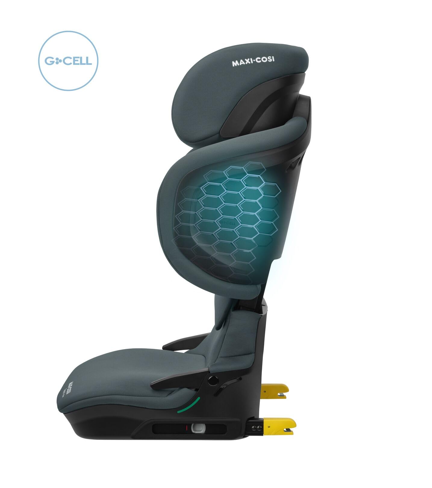 Maxi-Cosi Topaz i-Size, Silla Coche Plegable, Silla de Coche ISOFIX, 3,5-12 a, 100-150cm, Portátil, Altura Ajustable, Protección contra impactos laterales G-CELL, Full Graphite