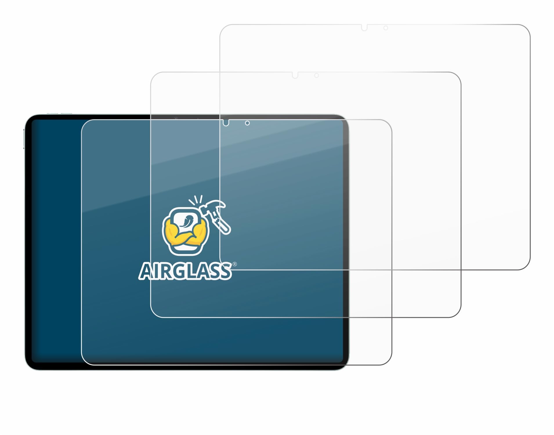 brotect 3 Pezzi Pellicola Vetro per Apple iPad Air 13" M3 WiFi 2025 | Chiara Protezione Schermo Made in Germany, Durezza 9H Anti-Graffio Glass Screen Protector
