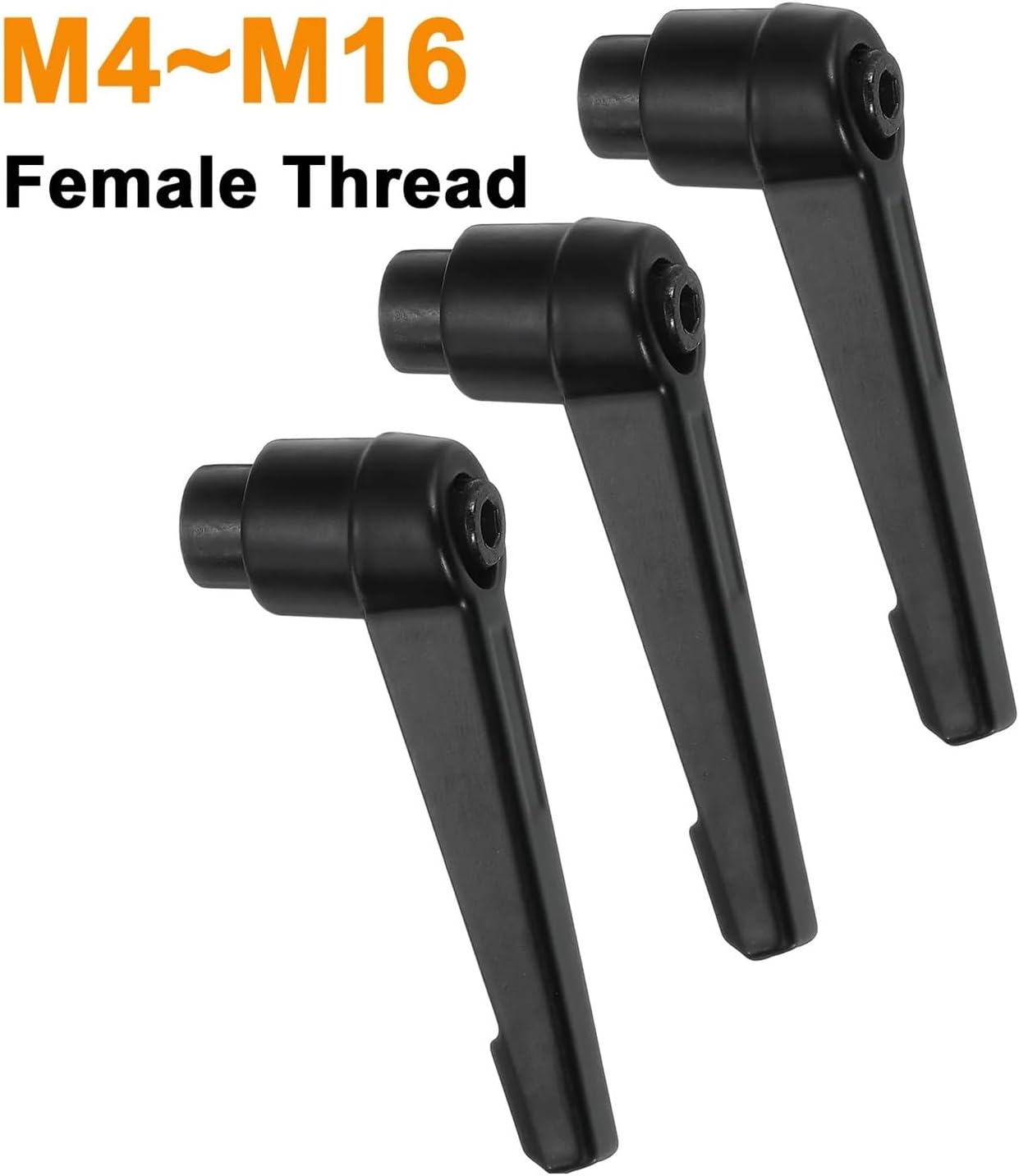 Adjustable Locking Handle Handle Adjustable Clamping Lever Alloy Machinery Locking Internal Female Thread Knob(M14,5Pcs)
