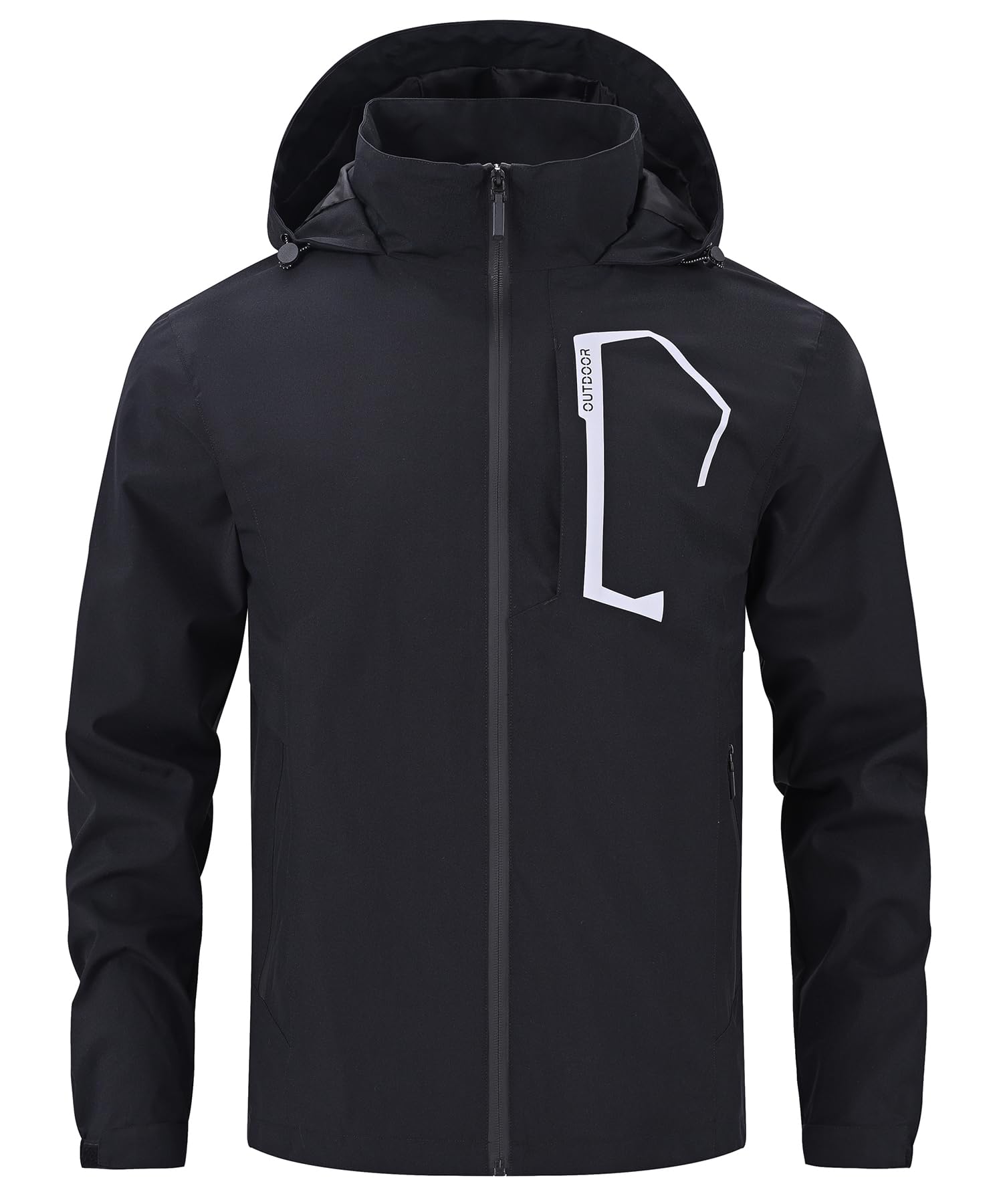 Huayuzh Chaquetas impermeables para hombre, chaqueta ligera para exteriores, cortavientos, de secado rápido, para ciclismo, camping, senderismo