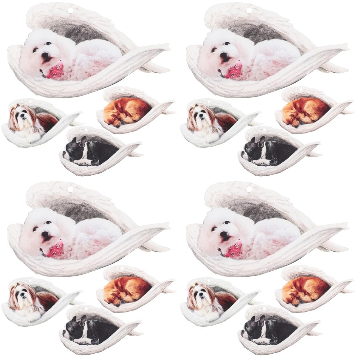 PRETYZOOM 4 Sätze Hängender Hundeanhänger Schlüsselanhänger Tier Hundegeschenk Hundezubehör Entzückende Hundeanhänger DIY Anhänger Mit Hundemuster Hund Anhänger Acryl 4 Stück * 4