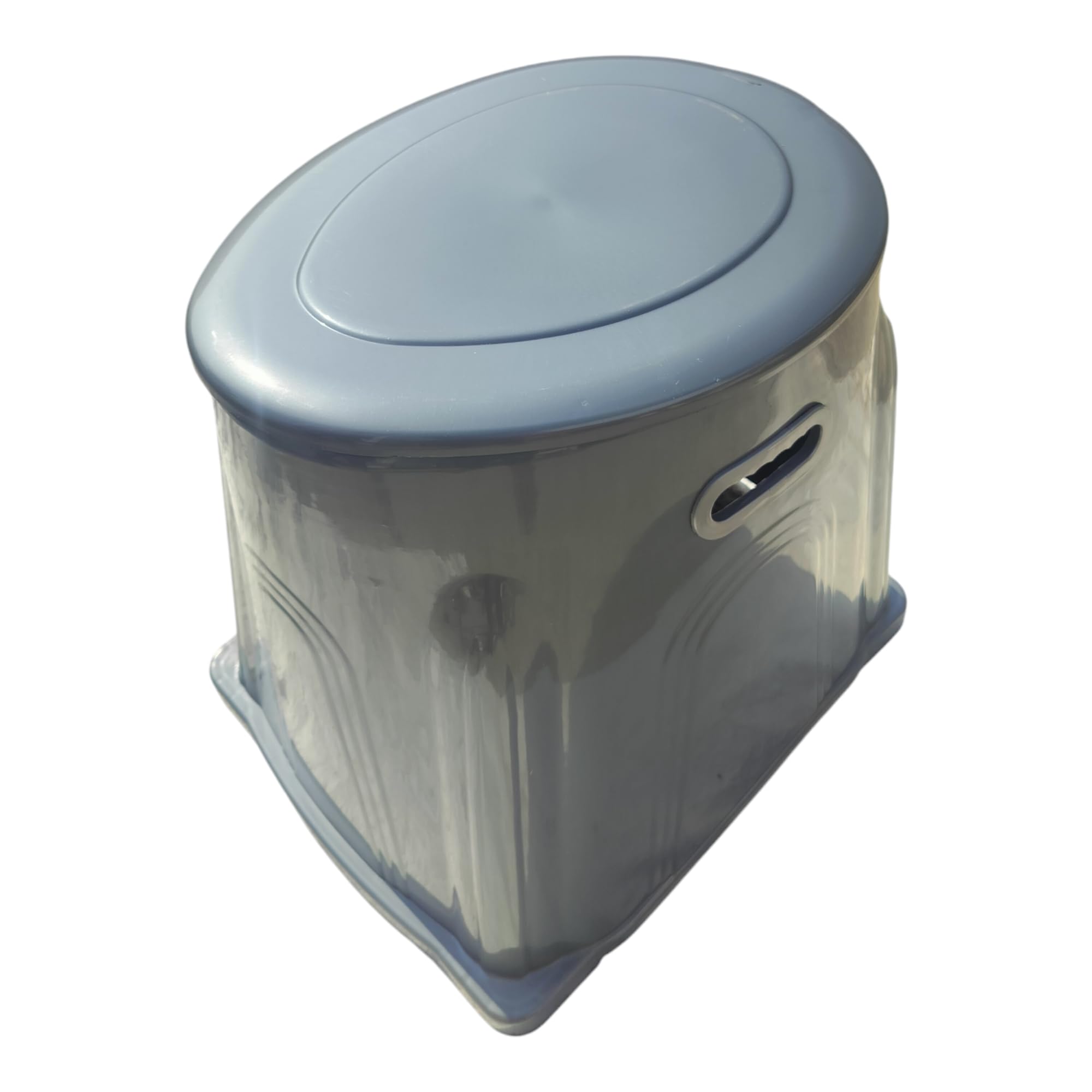 eOnekart Premium Portable Indian Commode Toilet Stool | Indian Toilet to Western Converter | Toilet Stool for Patients, Elderly | Portable Toilet Seat for Adults, Kids & Handicap People | Grey