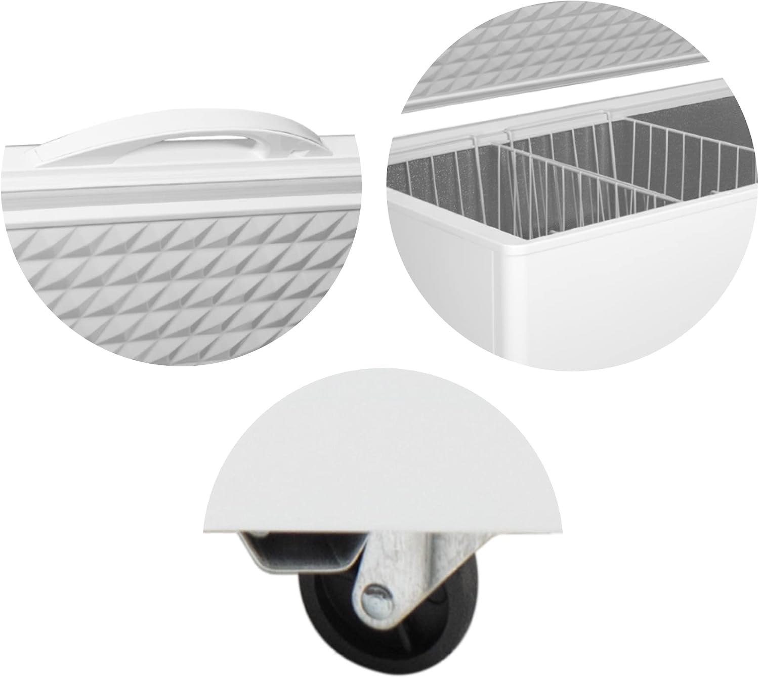 Plastic Development Group 13.7 Cubic Ft Manual Deep Freeze Chest Freezer for Extra Food Storage, White