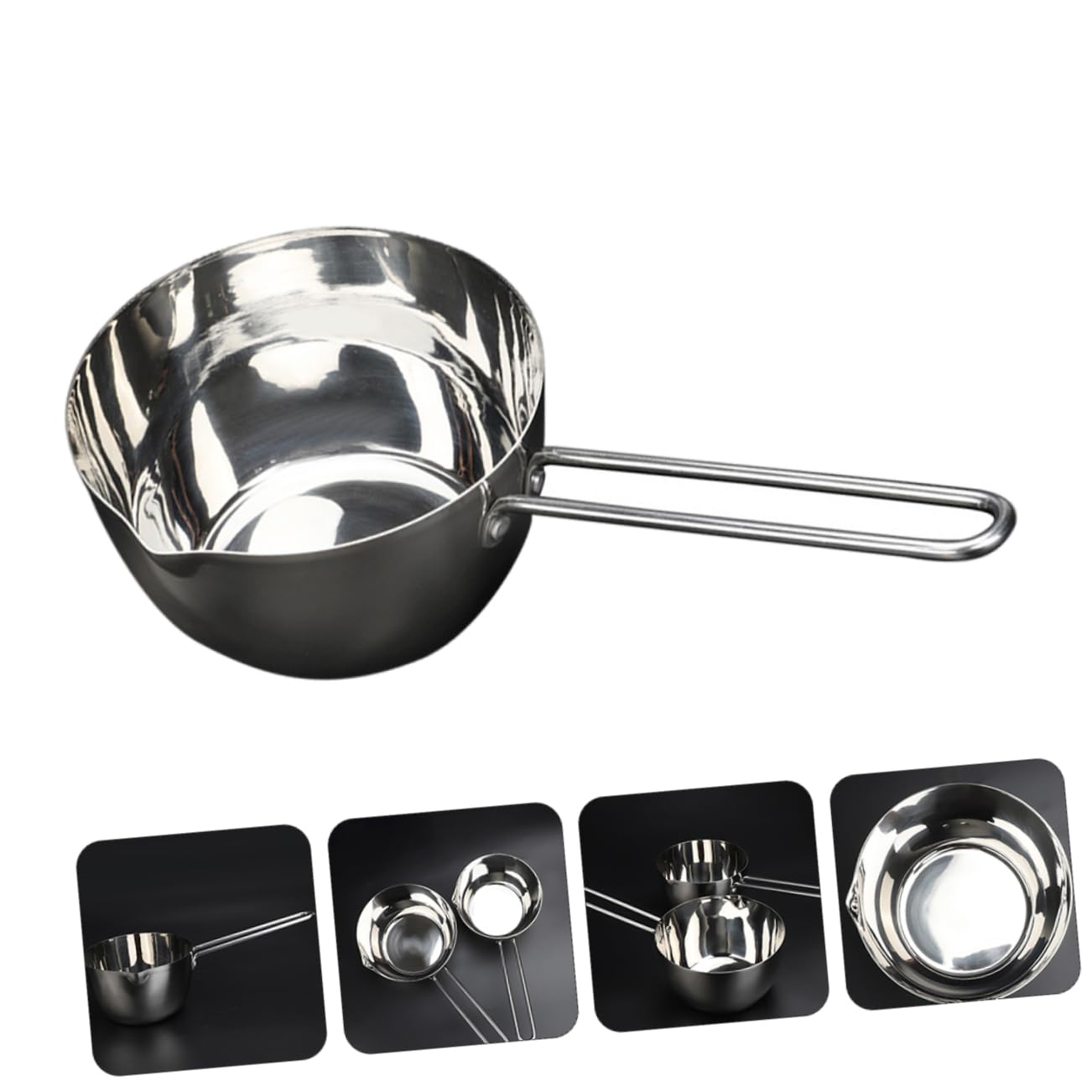 MAGICLULU Mestolo per Acqua in Acciaio Inox Manico lungo Ergonomico e Resistente, Mestolo Cucina Argento per Ristorante e Uso Domestico
