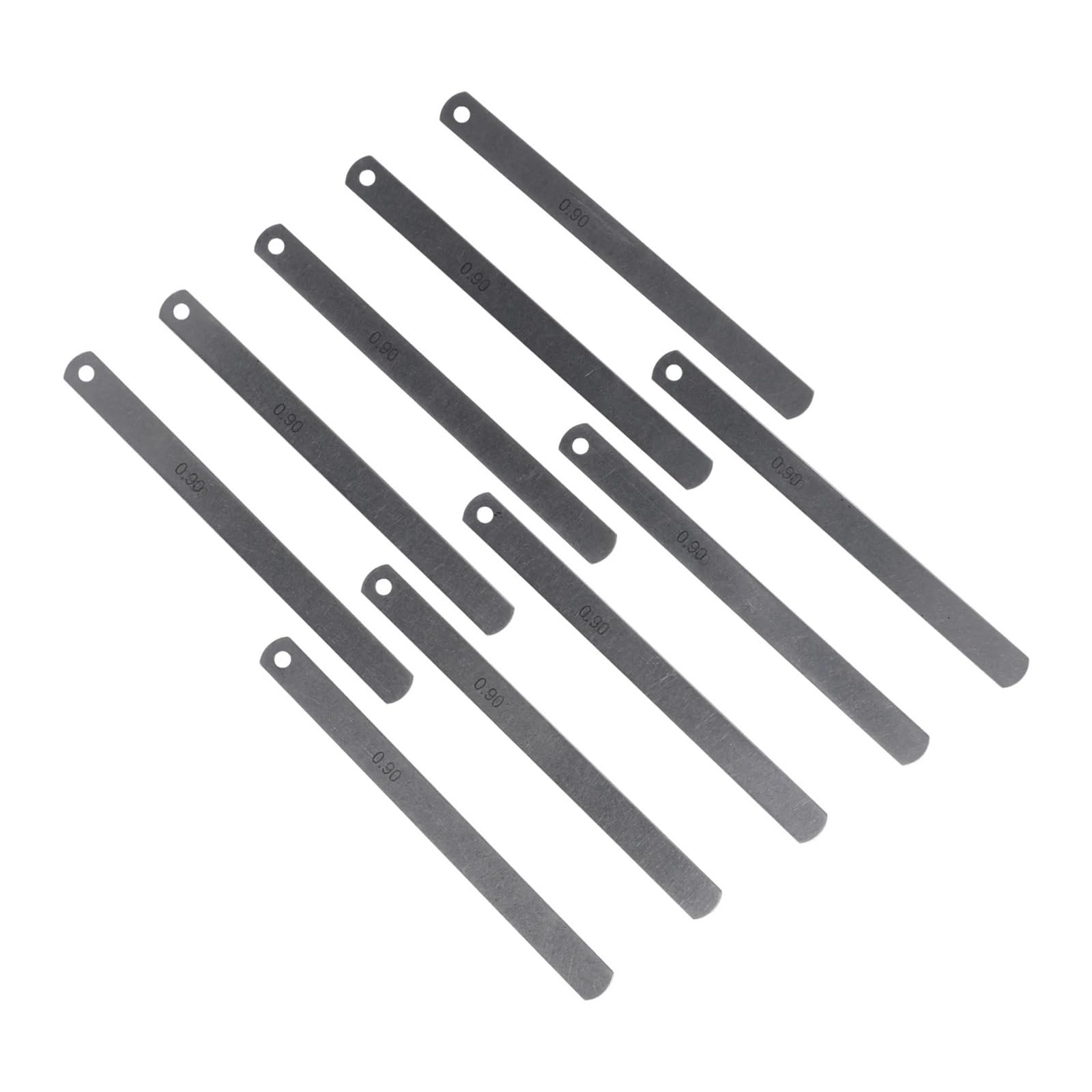 Galgas de espesores, Calibrador de espesores acero métrico 10 hojas, calibre llenado 0,9 mm espesor, for válvulas compensación for medir la holgura las y configuración guitarra
