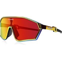Lentes Ekoi Queshark Gafas de Ciclismo Polarizadas para Hombre - Gafas Deportivas con Protección UV400 y Montura TR90 Ligera para Bicicleta, Deportes al Aire Libre y más