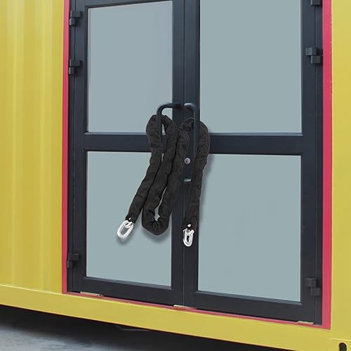 Miniatura 5 de Cerradura de cadena de seguridad de 6 pies, cadena resistente de 38 pulgadas, alta seguridad para motocicleta, bicicleta, ciclomotores, cuatrimotos