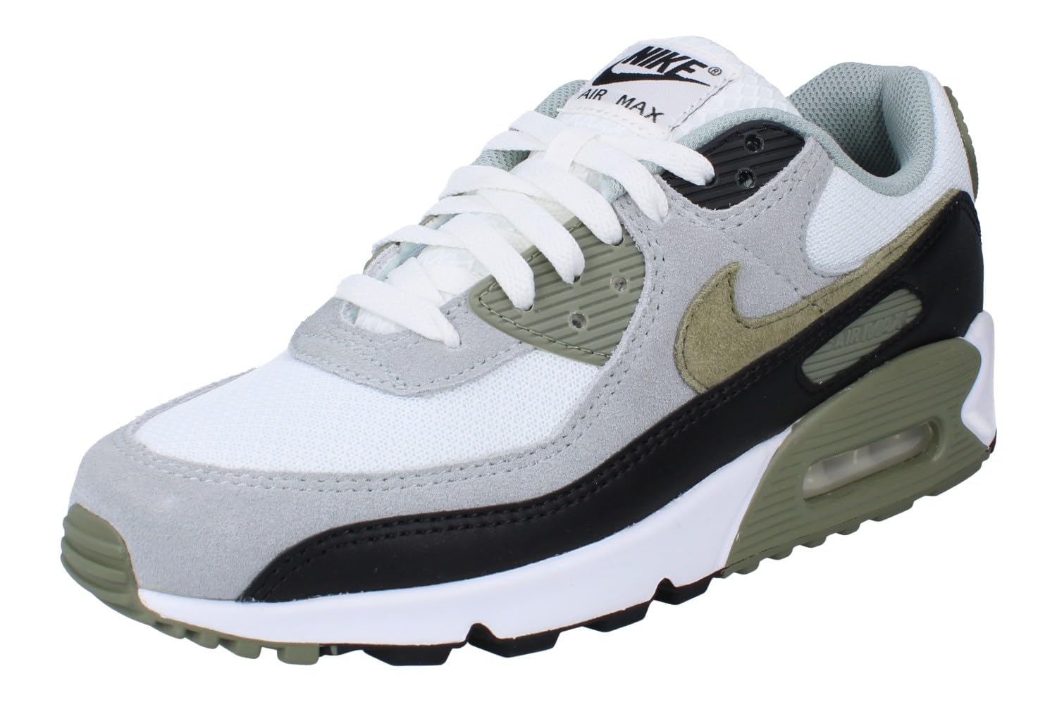 Nike Air Max 90 Mens Trainers DM0029 Sneakers Shoes (UK 6 US 6.5 EU 39, Summit White Silver sage 121)