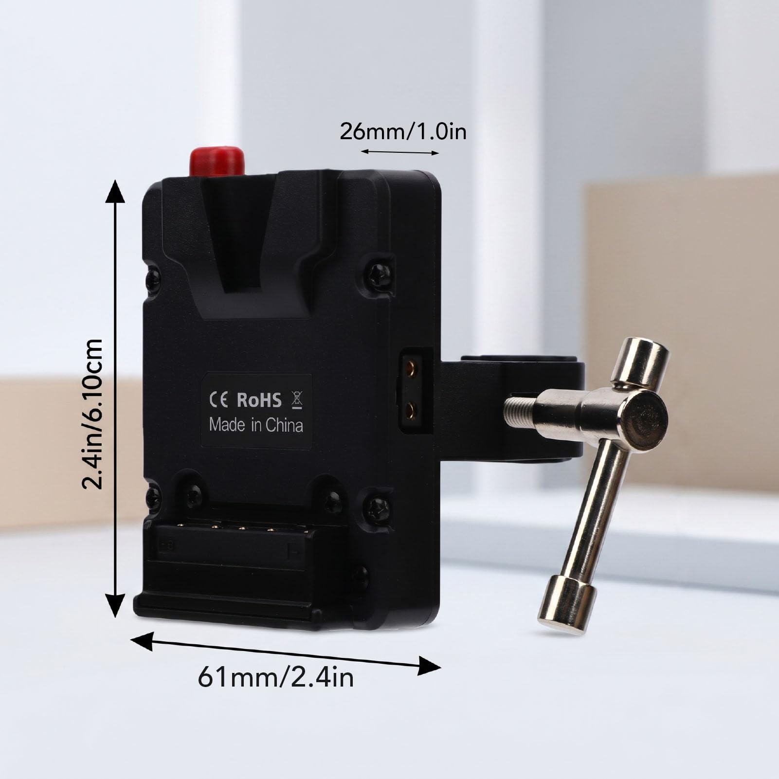 KIMISS Staffa Batteria V Mount V Lock, Lega di Alluminio Pesante