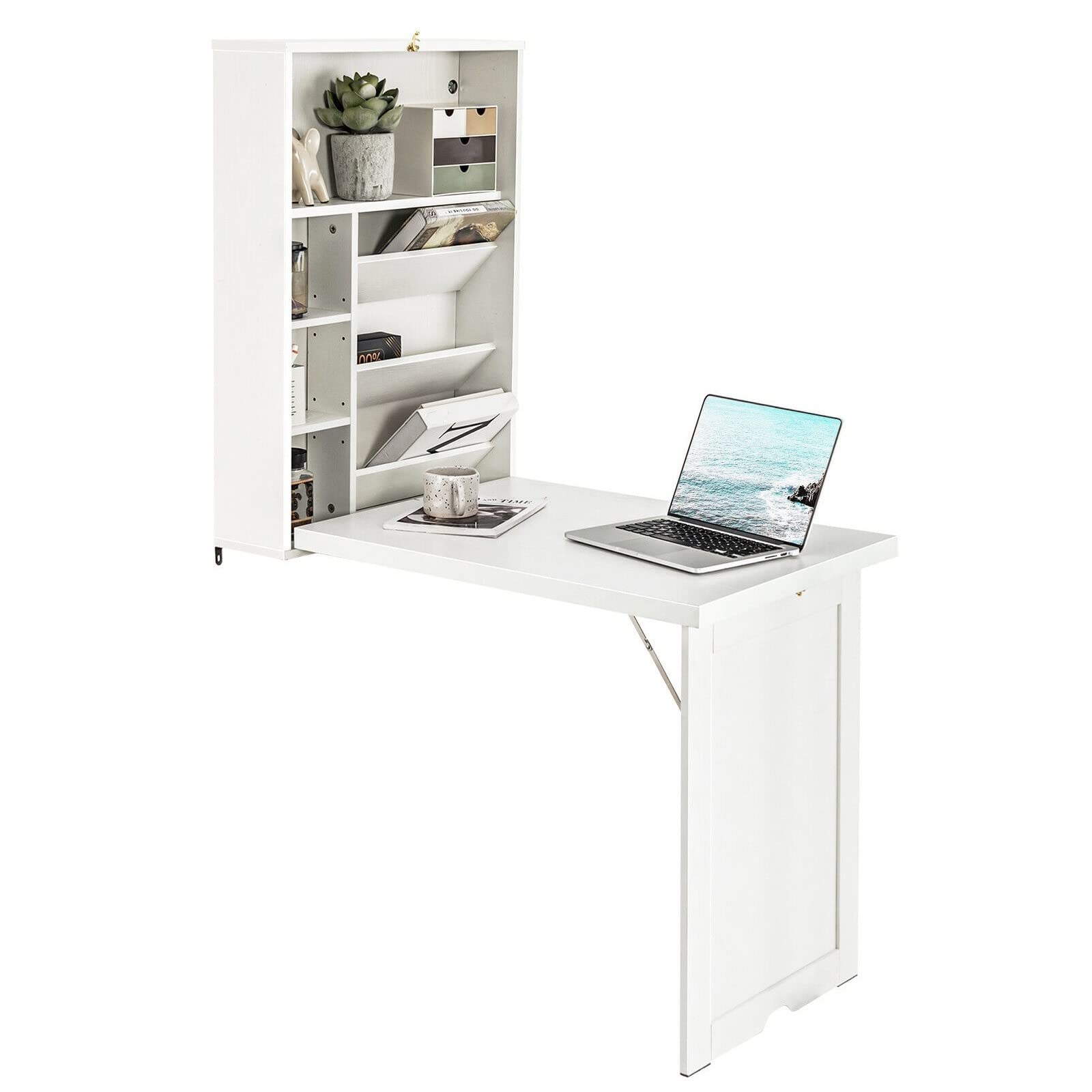 Buy 2 in 1 Design Floating Folding Computer Desk Wall ed Storage