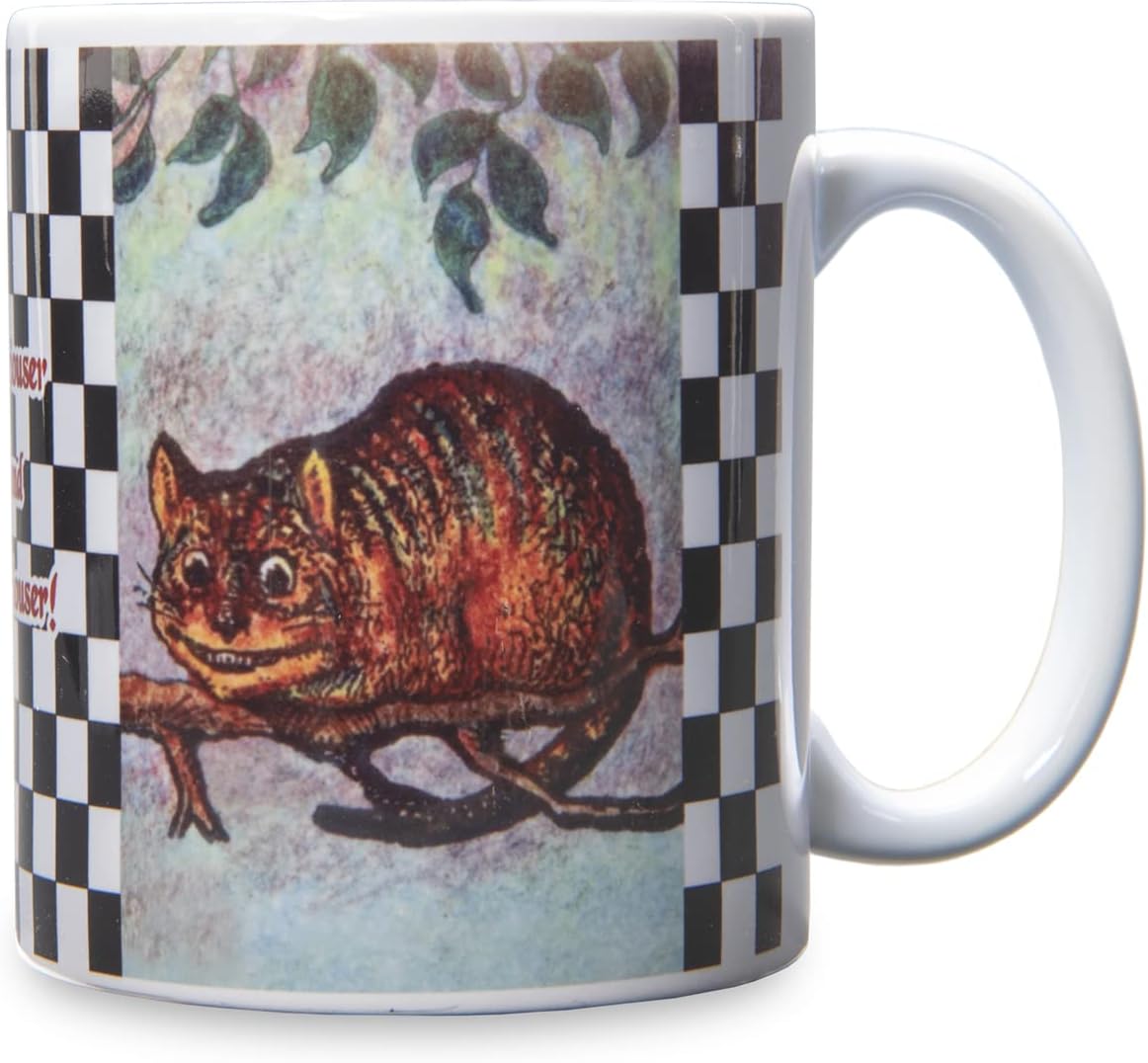 NoMonet Alice in Wonderland Coffee Tea Mug Set (4) - Mad Hatter, Red Queen, Cheshire Cat, Alice in Garden, Caterpillar - Sip from the Cup of Whimsy! - Image 8