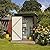 Flamaker Storage Shed Waterproof Metal Garden Shed with Lockable Door Utility Tool Shed Outdoor Storage for Backyard, Patio and Lawn (5 x 3 FT)