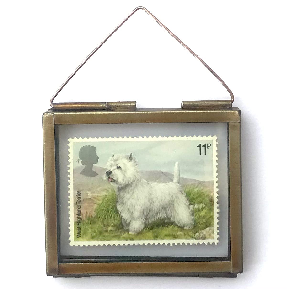 West Highland Terrier Westie Dog Framed Postage Stamp Gift