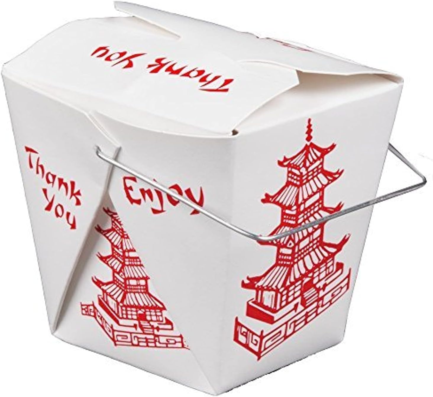 Fold Pak 15 Count 16 oz Pagoda Wire Handle Chinese Takeout Box