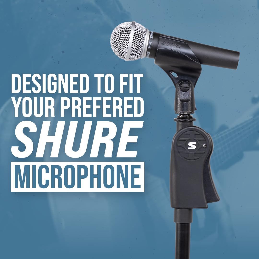 Shure by Gator SH-TRIPODSTANDDX Deluxe statyw mikrofonowy, czarna stal malowana proszkowo, czarny