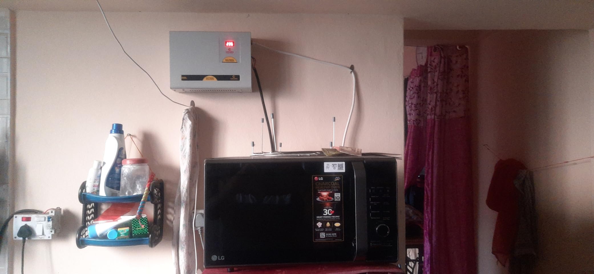 LG 28 L Charcoal Convection Microwave Oven (MJ2886BWUM, Floral, Diet