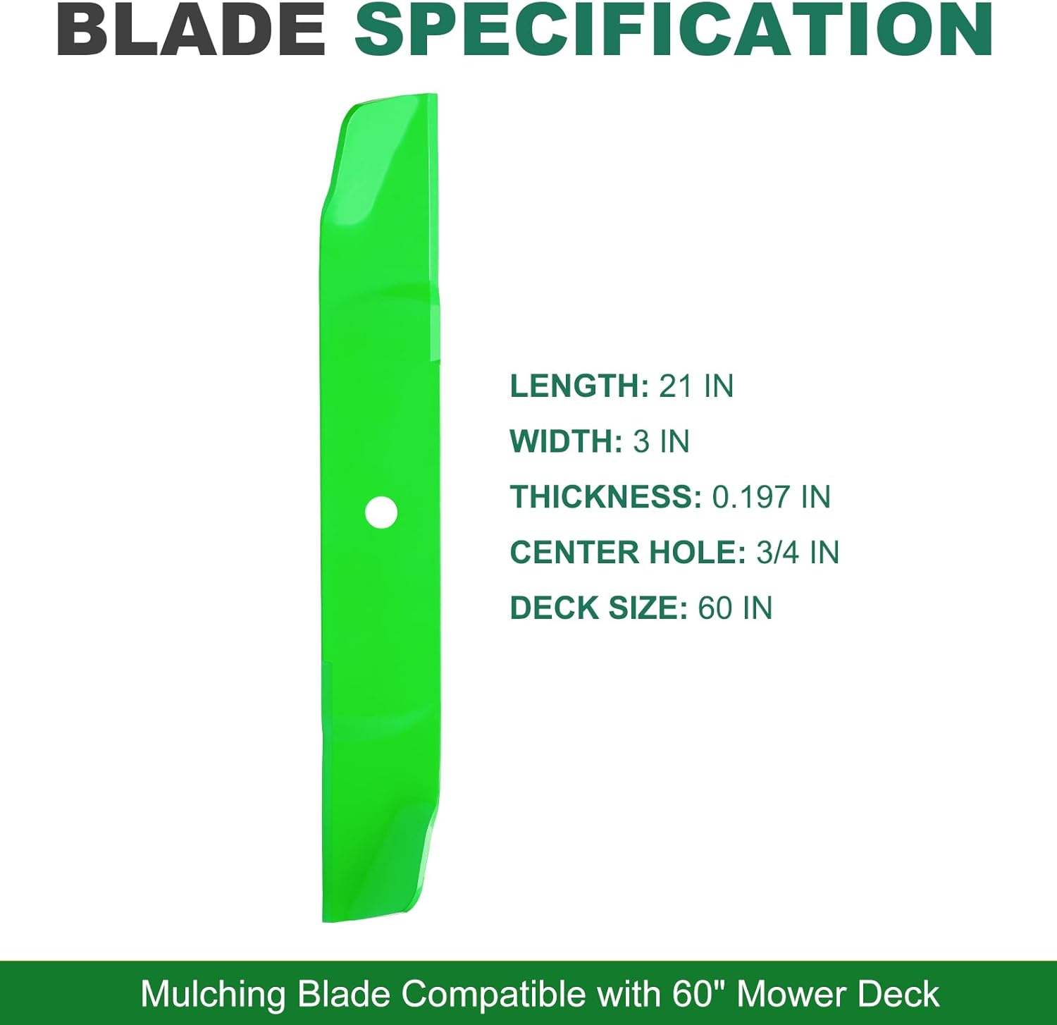 Cub C adet Troy-B ilt 60" Deck Mulching Blades 3-Pack - Replaces 742P05516, Fits ZTX4-60 ZTX5-60 ZTX6-60 Mustang XP 60 | Ore gon 91-368/St ens 355-960 Compatible
