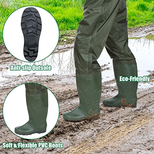 Tisancy 2 Pack Chest Waders Fishing Waders With Boot Hangers 70D 2 Ply Nylon Waders Duck Hunting Waders For Man Woman (M11) #TOP5