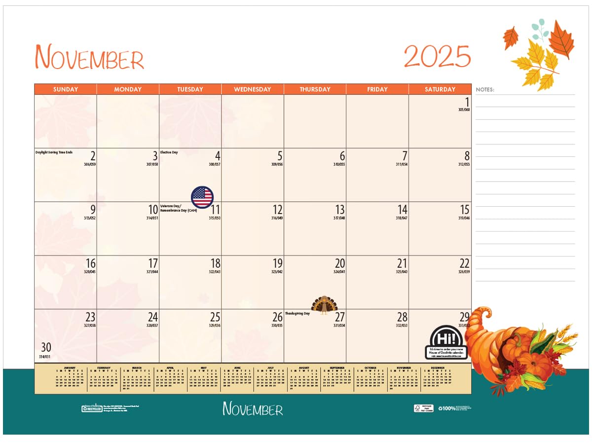 House of Doolittle 2025-2026 Monthly Seasonal Desk Pad Calendar, Academic, 22 x 17 Inches, July - June (HOD1395-26) - Image 6