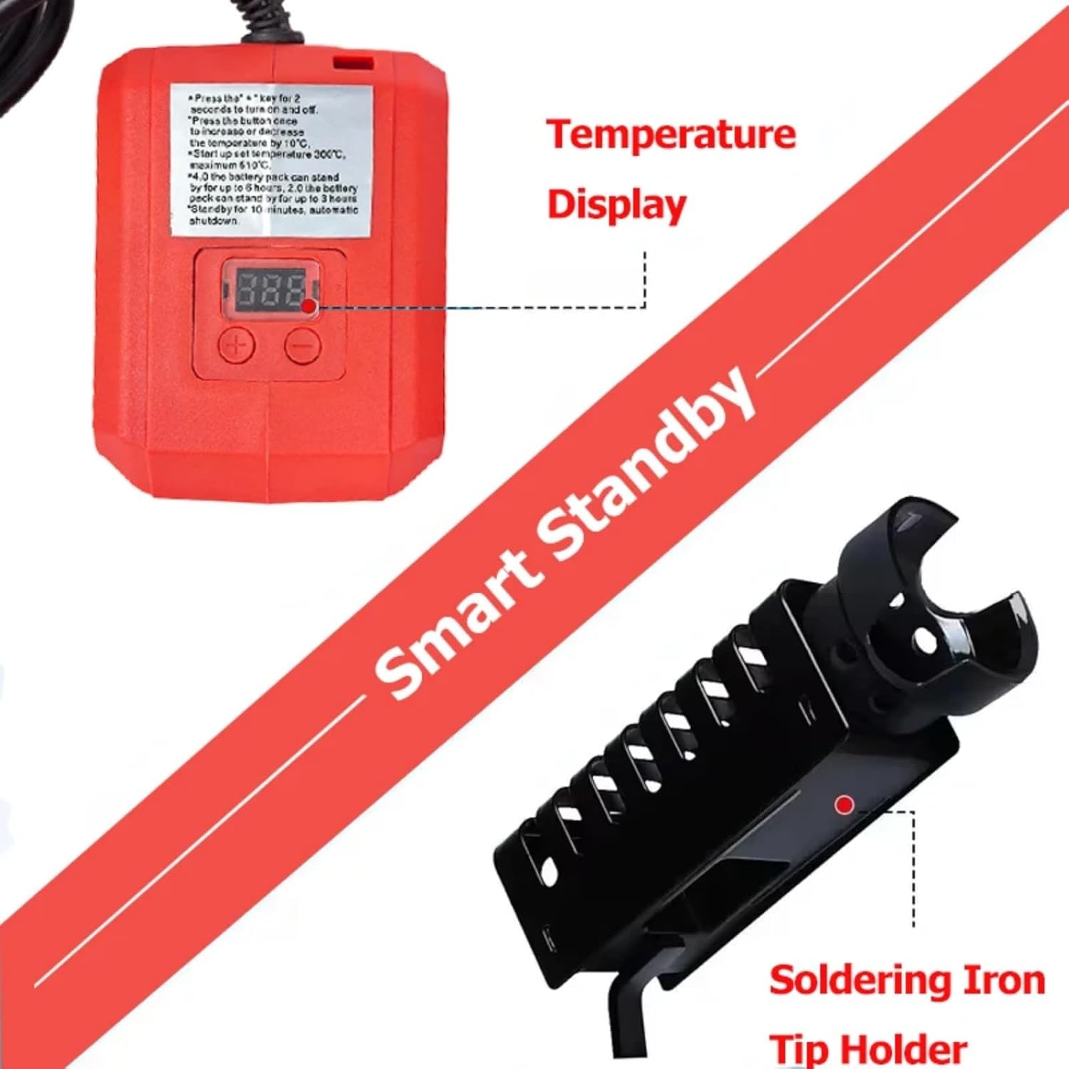 Cordless Soldering Iron Station Tool for Milwaukee 18V Battery, Portable Electric Fast Heating Up Soldering Iron Kit Temperature Adjustable for DIY, Appliance Repair (no Battery)