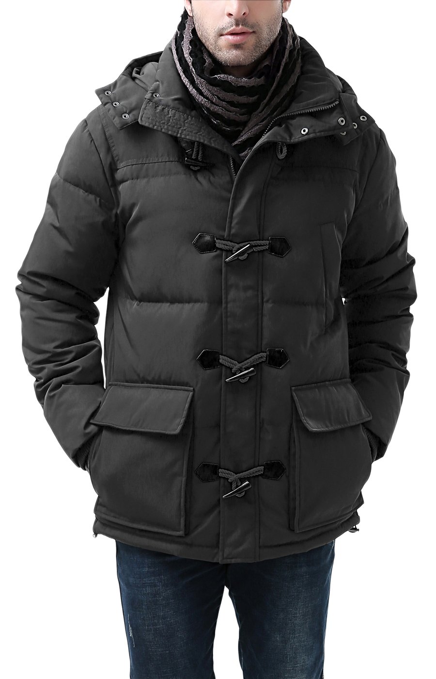 BGSD Men Connor Hooded Waterproof Toggle Down Parka Winter Coat