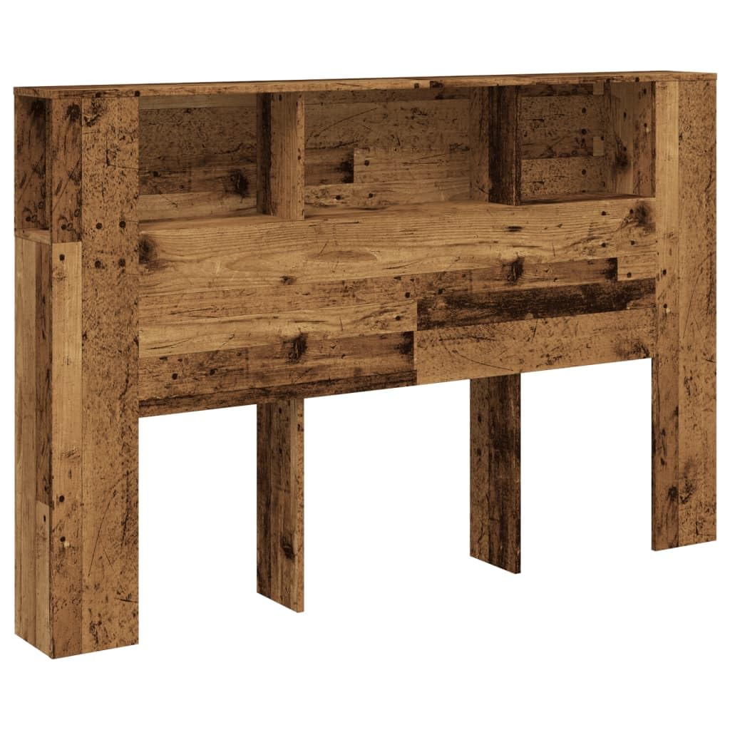 vidaXL Headboard Cabinet Old Wood 160x18.5x103.5 cm Engineered Wood — image 1