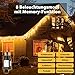 SALCAR LED Eisregen Lichterkette Außen, 200er Lichtervorhang Fenster 8m Weihnachten Beleuchtung (5m Lichterkette + 3m Stromkabel) Innen 31V mit 8 Beleuchtungsmodi und Memory-Funktion, Warmweiß