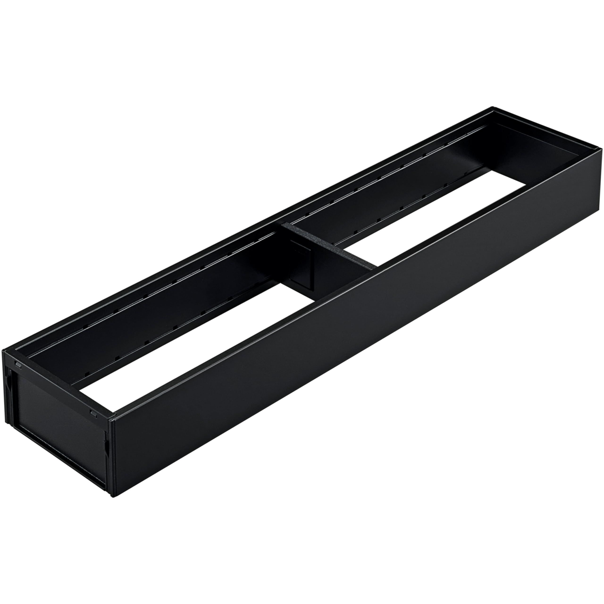 Blum Ambia-Line Kitchen Drawer Inserts Frame, Width 100 mm, Length 472 mm, Height 50 mm, with Divider, Matte Carbon Black, Pack of 1, Kitchen Organiser