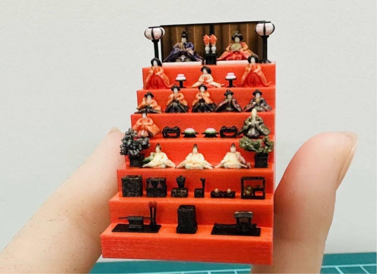 ミニチュア★雛人形★1/64フィギュア用★リーメントに★フィギュア★ドールハウス | ミニチュア ひな人形豆雛 1⁄64 フィギュアに ミニミニ
