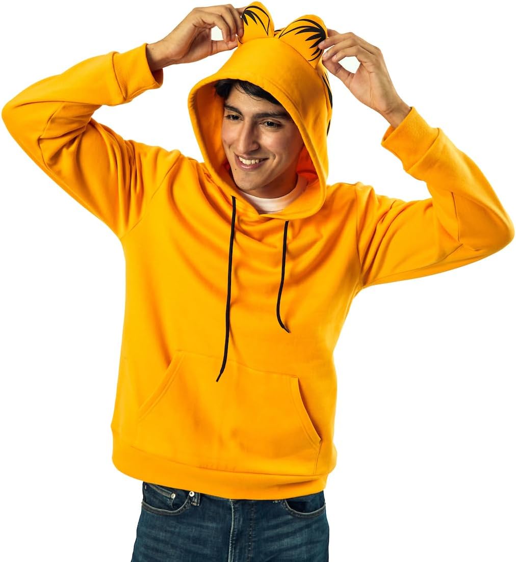 Bioworld Garfield Long Sleeve Men's Orange Cosplay Hoodie