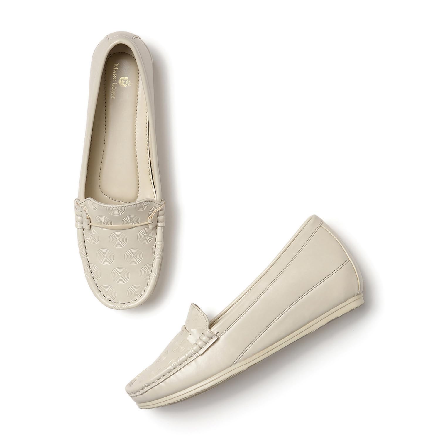 Women Comfortable Textured Wedge Loafer Shoes Casual & Formal Footwear-image-13