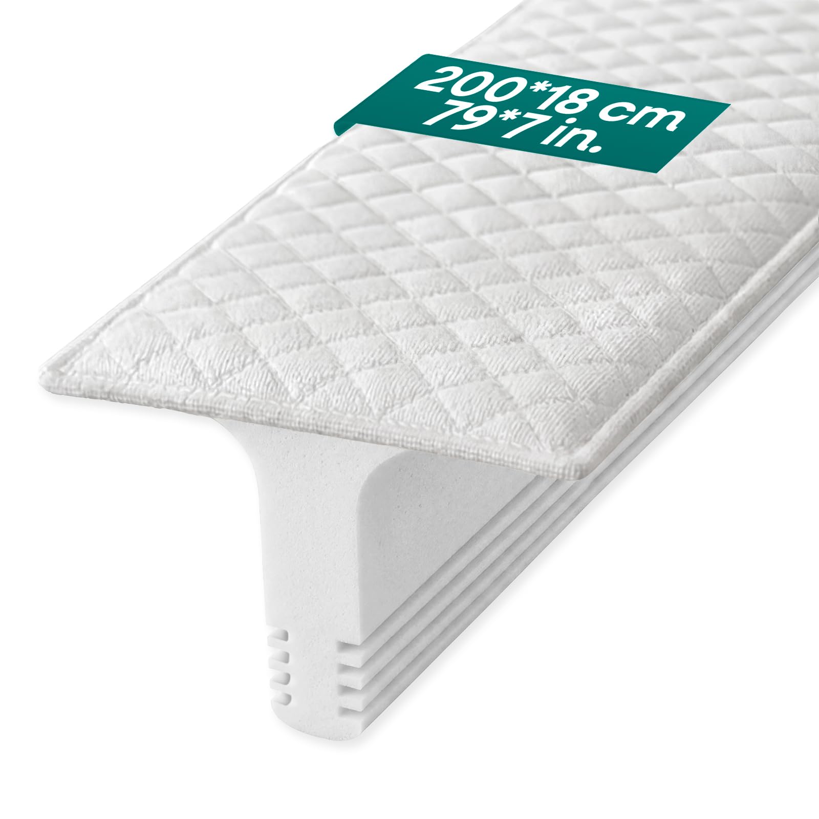 Pont de Lit Split King - Convertisseur pour Matelas Twin - Mousse Dense | Coin Biseauté Breveté Anti-Glissement, Hypoallergénique et Respirant, Idéal pour Chambres d'Amis et Couples