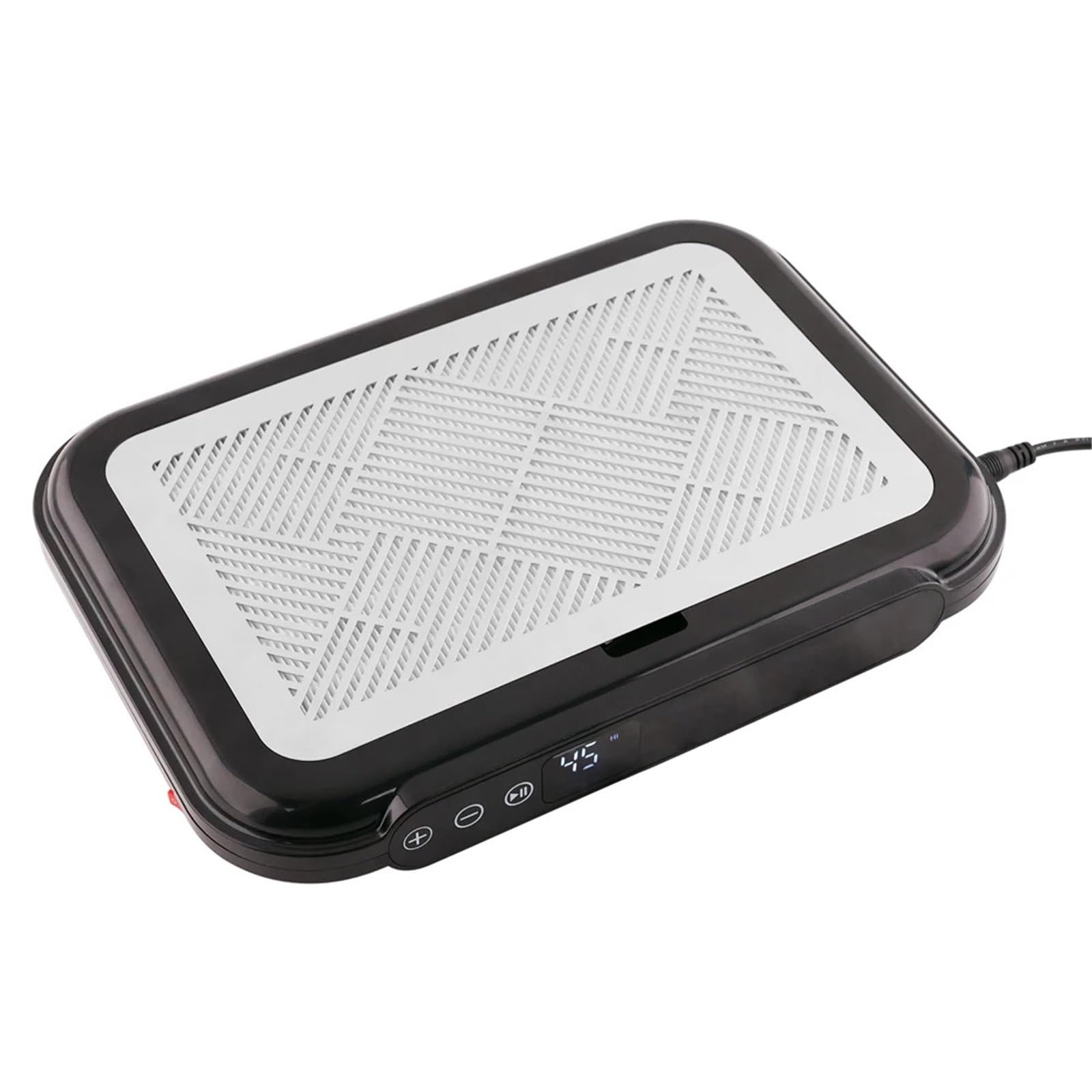 Aspirateur Ongle, Aspirateur Manucure Aspirateur à poussière fin et silencieux, vitesse réglable, 170 W, aspiration puissante de 4500 tr/min, avec filtre réutilisable(Black,E)