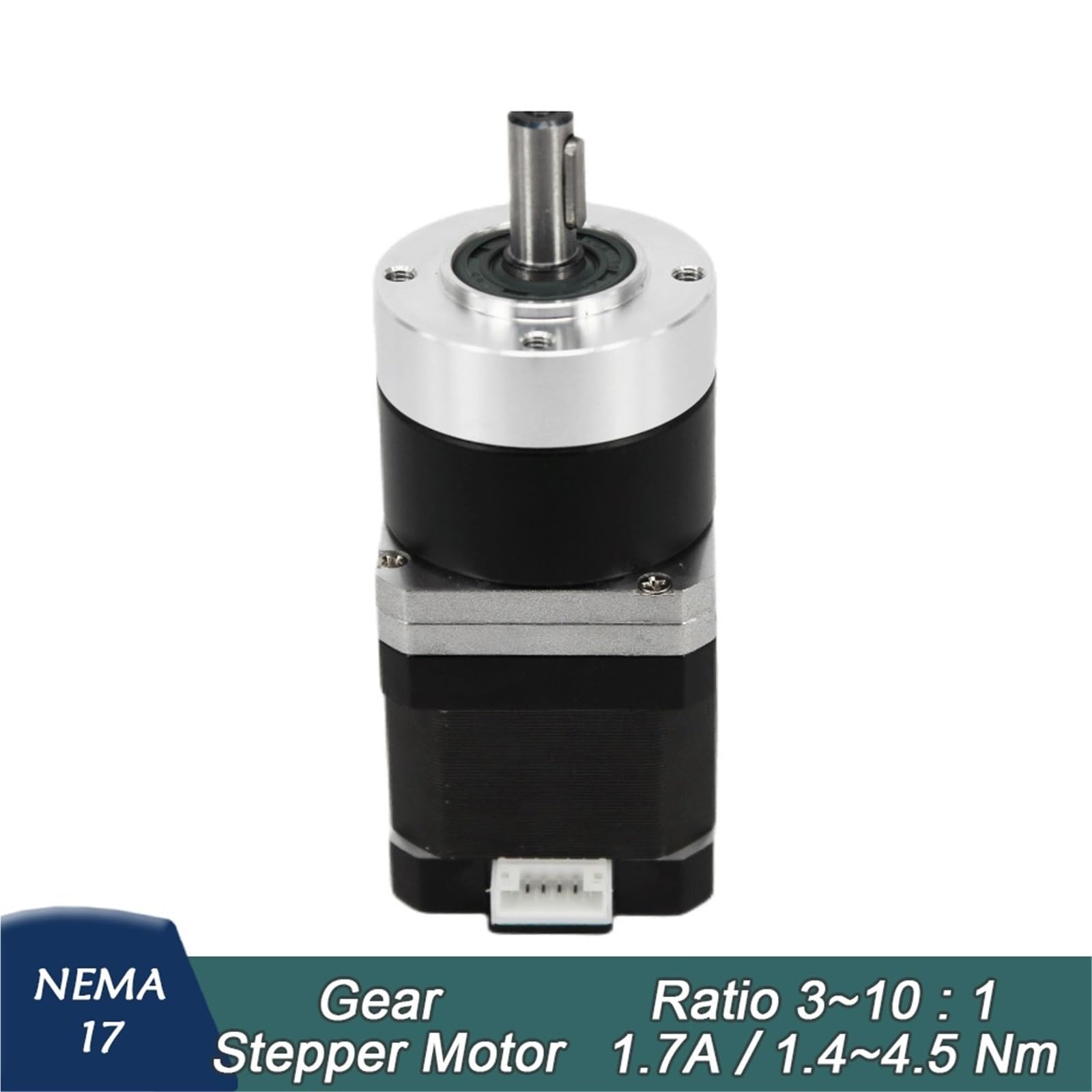 Motor paso a paso Bipolar Motor paso a paso Nema 17 Motor paso a paso longitud cuerpo 40 mm 1.7A 0.45Nm Relación caja cambios planetaria 5:1 Eje chavetero PS34005791