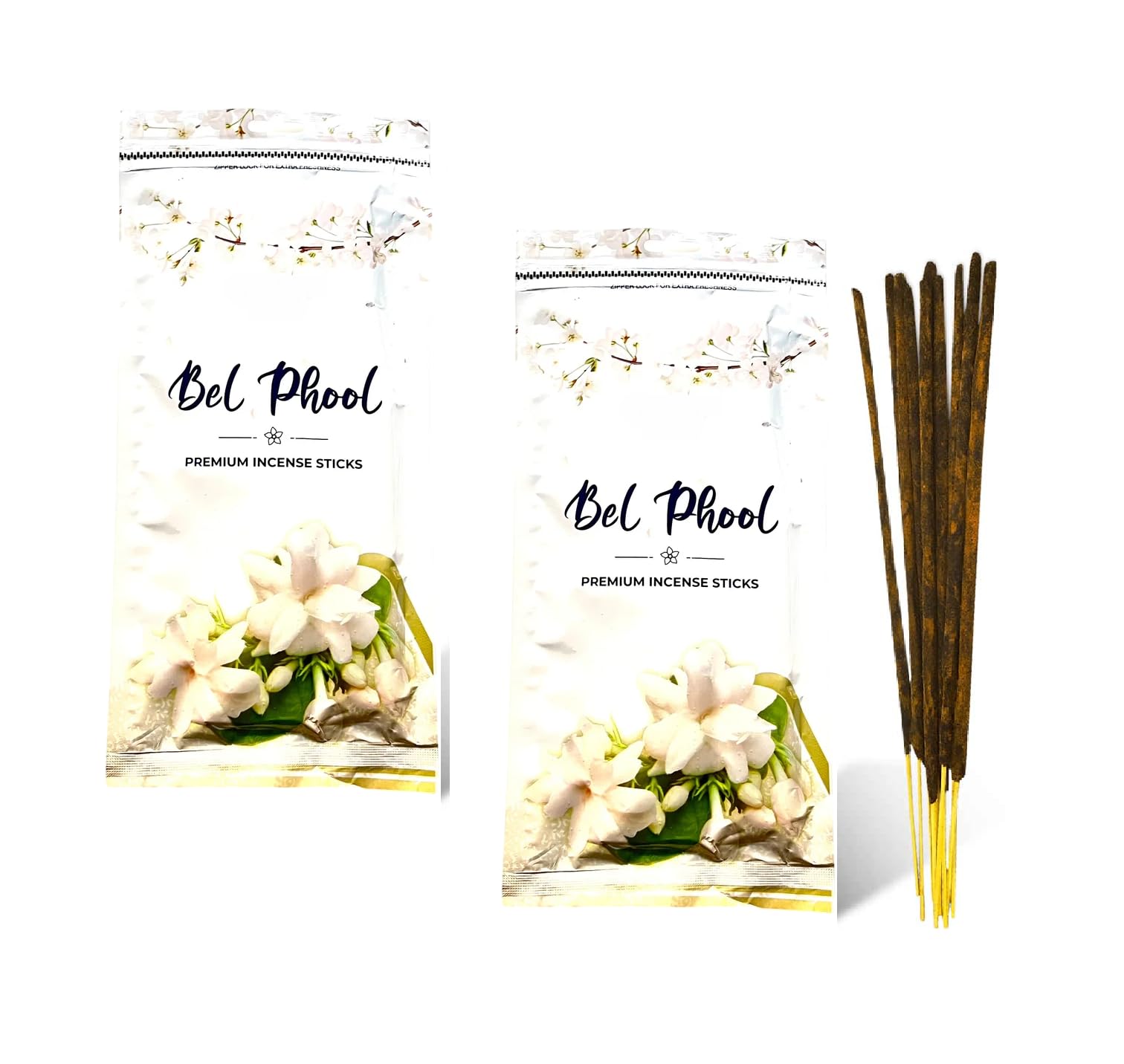 Pack of 2 (100g Sticks Per Pack) Bel Phool Premium Incense Sticks Agarbattis for Daily Rituals, Extra Freshness, Home Temple Worship, Spiritual Growth, Purification, Atmosphere Positive Energy-image-17