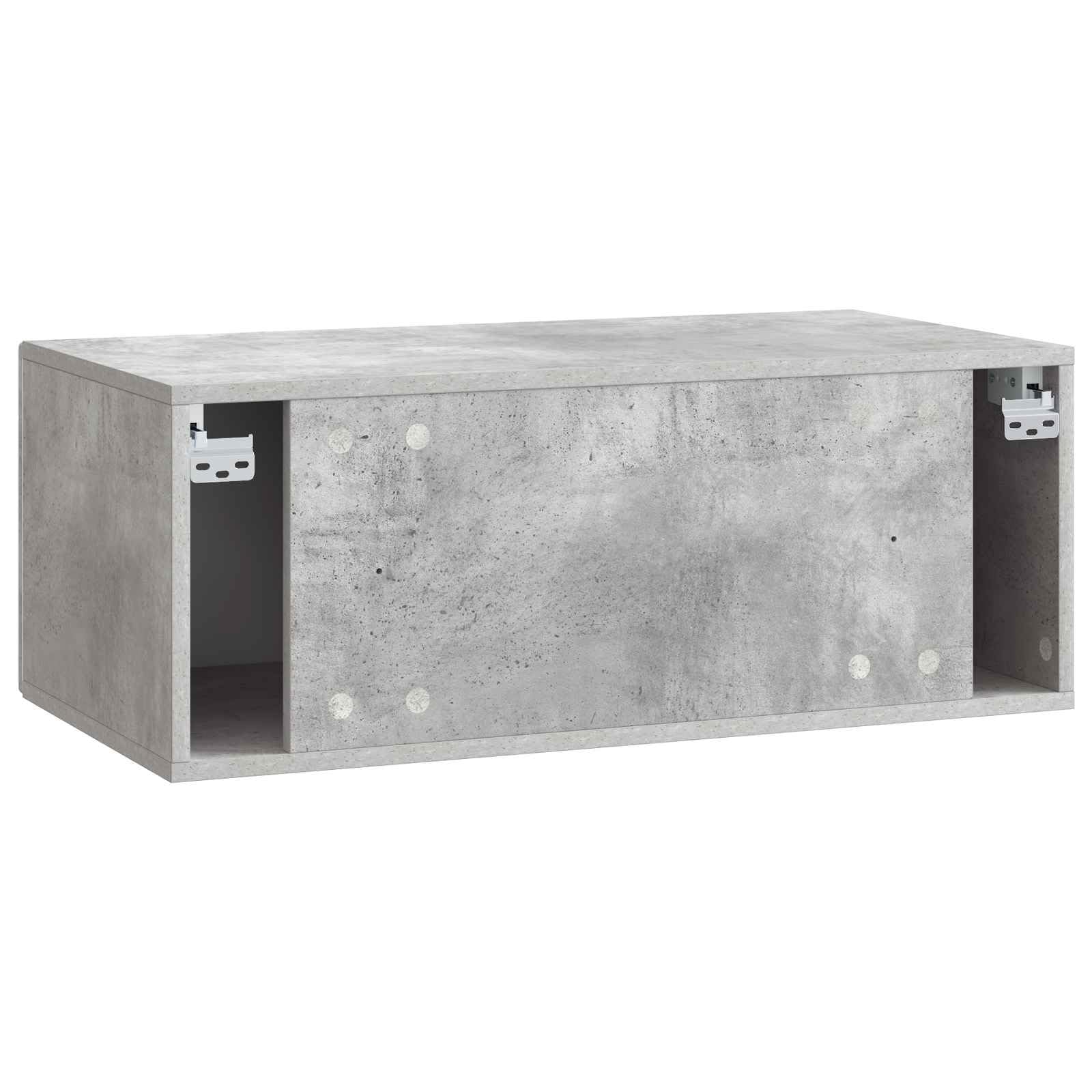 Mueble para TV montado en la pared, 78,5 x 41 x 30 cm, color gris hormigón